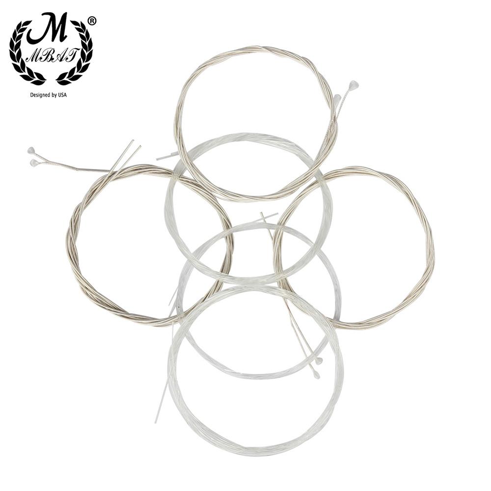 M MBAT High Quality 12Pcs/Set Turkey Oud Arab Lute Strings Clear Nylon Silver Plated Copper Alloy Wound String Accessories O102