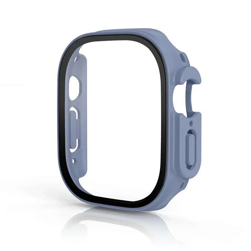 HD Tempered Glass+Case For Apple Watch Ultra 3/2/1 49mm PC Bumper+Screen Protector Cover iWatch Series Ultra 3 49mm Accessories
