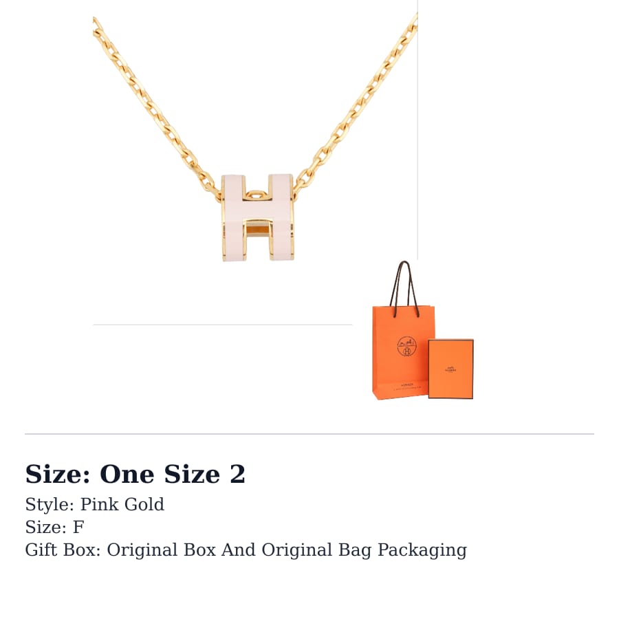 HERMES POP H Necklaces Women`s Pink