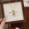 Lucky Ping An Buckle Necklace Female Chinese Style Chalcedony Pendant Simple Niche Design