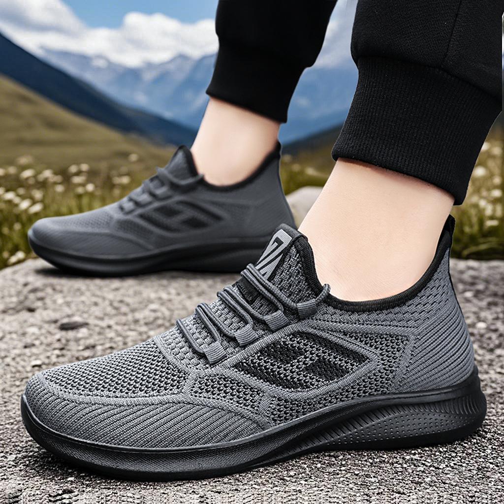 Men's Shoes, Sports Shoes, Summer Breathable Mesh Shoes, Non-smelly Feet, Fly-woven Shoes, Soft-soled Casual Shoes, Fashion Trend Running Shoes