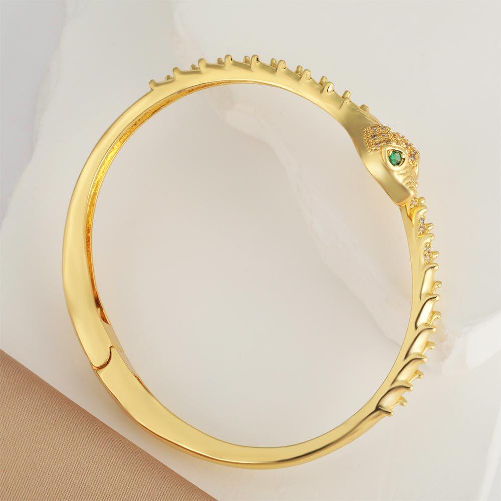 Fashion Micropaved Zirconia Open Snake Bracelet High-end Jewelry