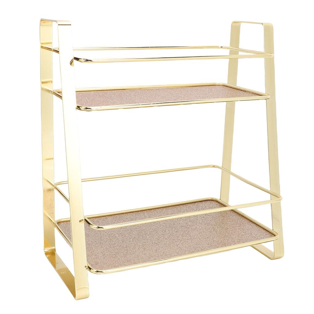 Countertop Shelf Minimalist Metal Space Saving Stable 2 Tier Bathroom   for Cosmetics Perfume