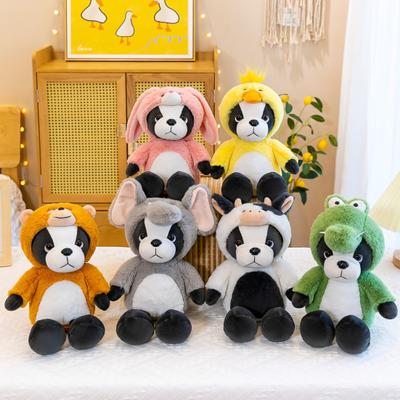 Dog Plush Doll Bunny Cross-dressing Crocodile Duck Elephant Cute Plushies Soft Cotton Decoration PP Cartoon Bulldog