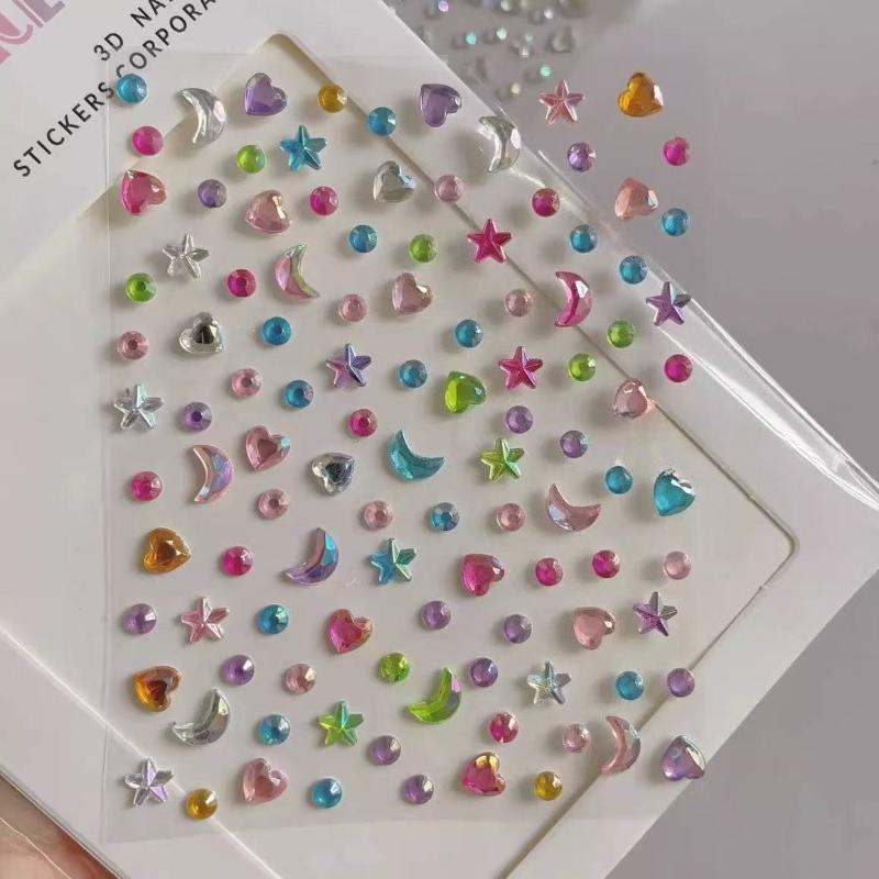 Pegatinas de tatuajes de cristales de diamante, delineador de ojos con purpurina, maquillaje de cejas, rostro, ojos, tatuajes de diamantes, pegatinas de delineador de ojos 3D con diamantes de imitación