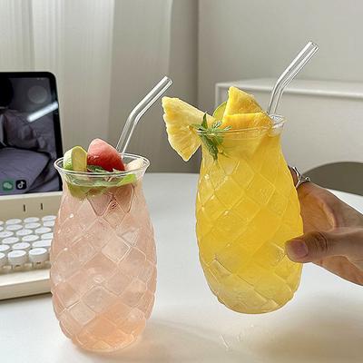 480Ml Pineapple Shaped Cocktail Glasses Creative Drinking Cup Transparent Water