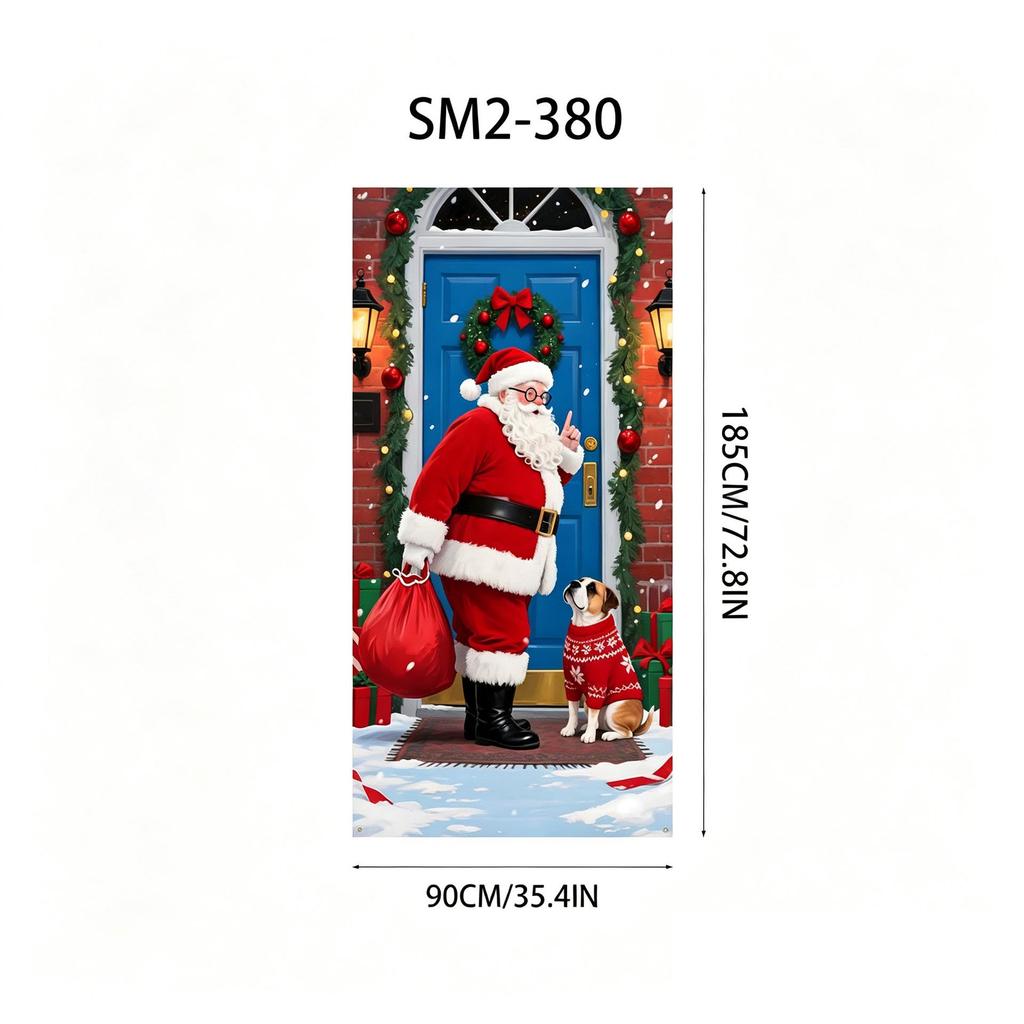 Santa Claus Christmas Hanging Cloth Background Decoration
