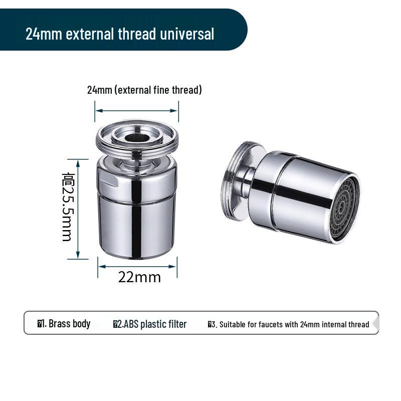 Universal Kitchen Faucet Aerator Extender, Copper Mesh Accessory