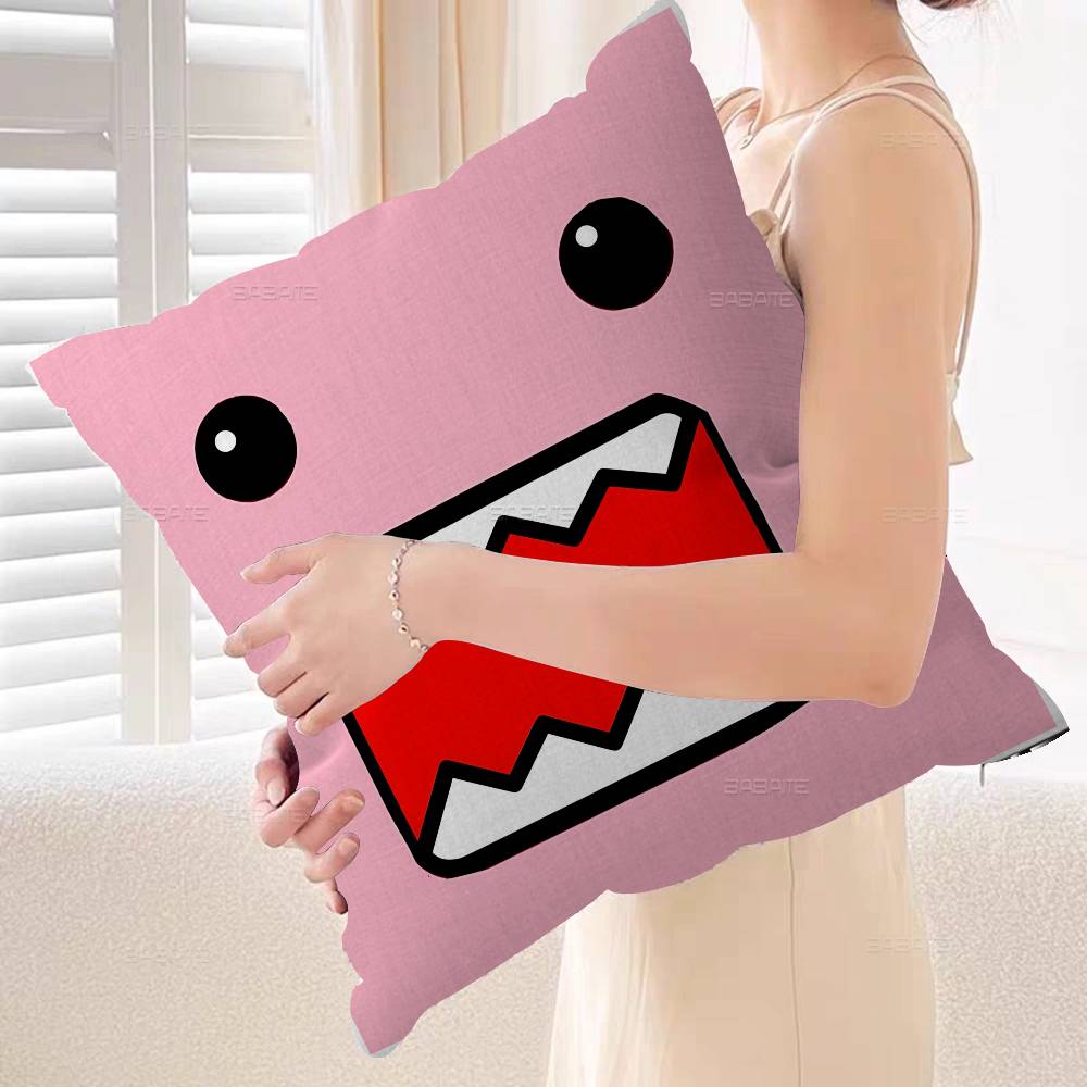 Cute Domo Kun Personalized Pillow Dust Cover Bedroom Kids Party Decoration Pillowcase Birthday Children Gift