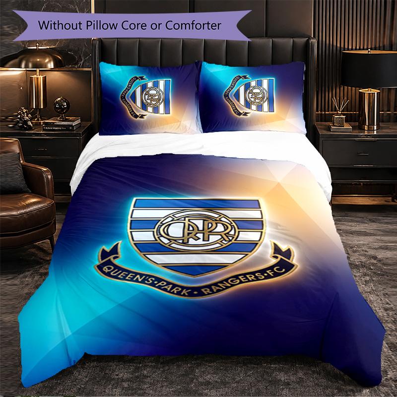 Queens Park Rangers Football Set Biancheria da Letto 3 Pezzi Morbido Copripiumino con Federe Set Decorazione Camera da Letto per la Casa