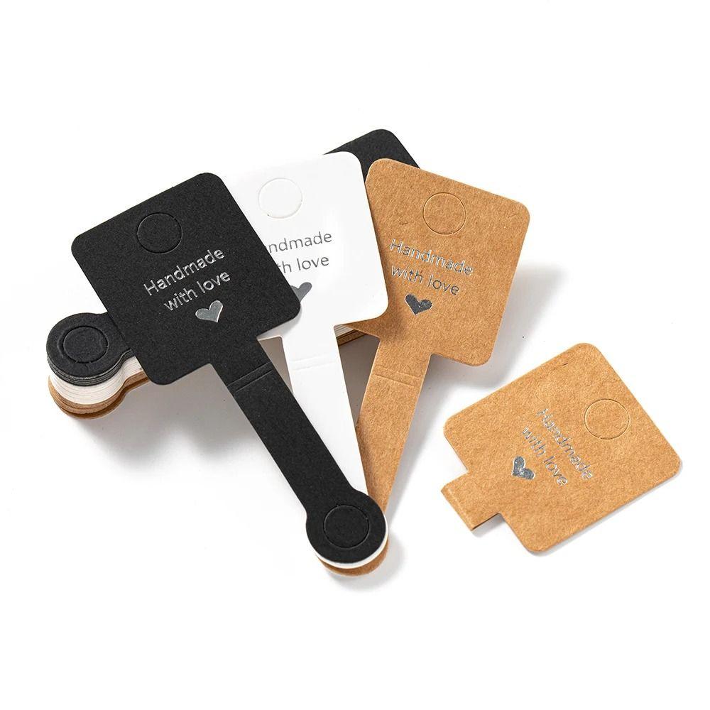 50pcs 4x10cm Bracelets Display Cards Self-Adhesive Jewelry Packaging Supplies Accessories