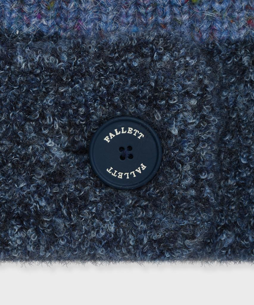 FALLETT Knit Button Balaclava Blue