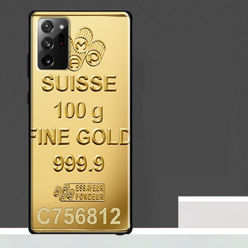 Switzerland Fine Gold Case For Samsung Galaxy S24 Ultra S23 S22 S21 S25 Ultra S9 S10 S20 Plus S25 FE Phone Cover