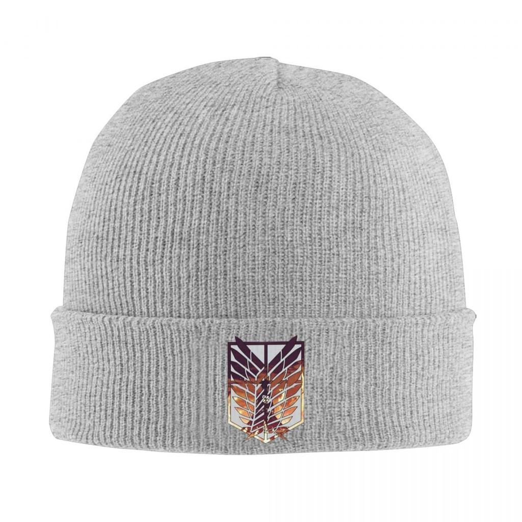 Shingeki No Kyojin Wings Of Freedom Warm Knitted Cap Hip Hop Bonnet Hat Autumn Winter Outdoor Beanies Hats for Unisex Adult