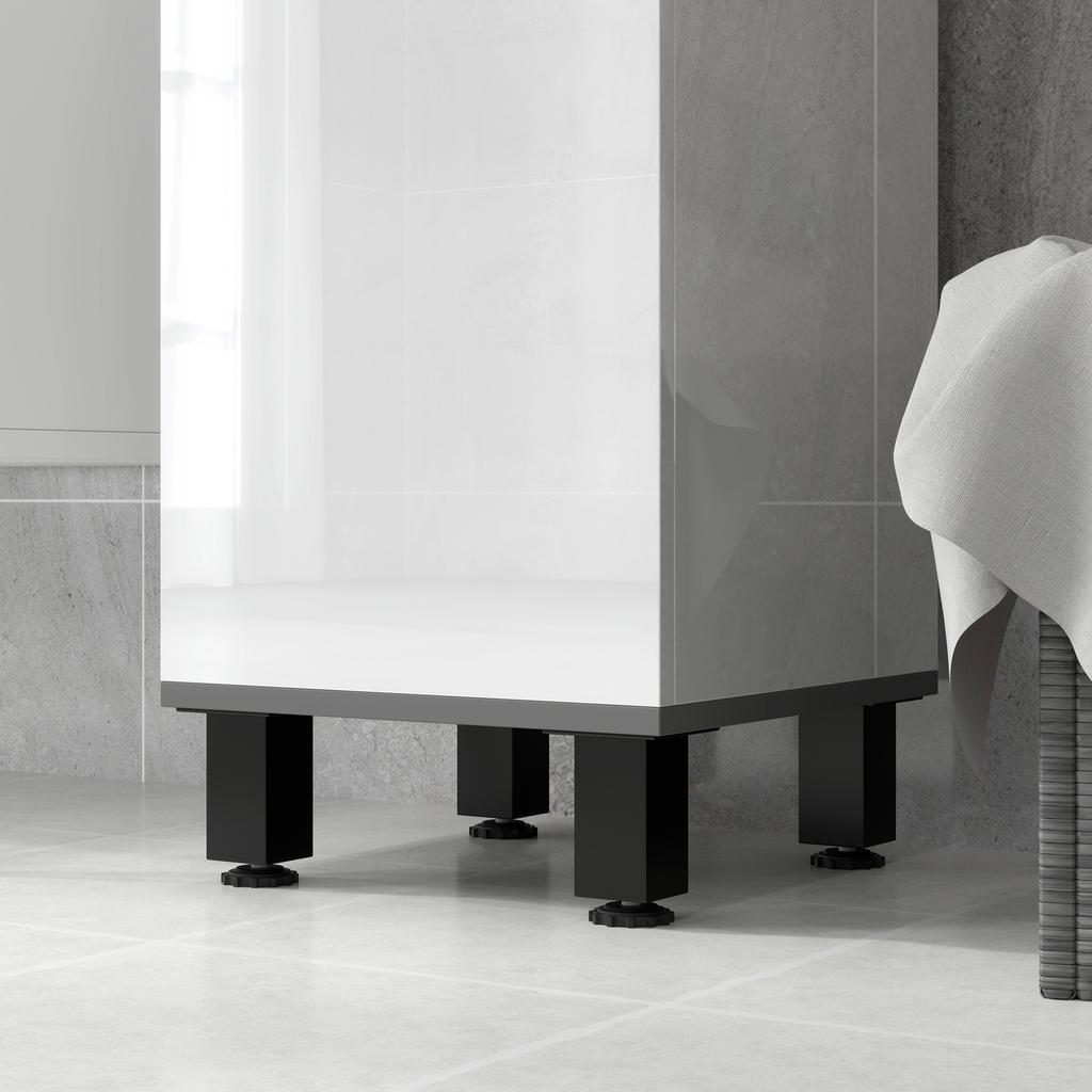 190cm Slim Bathroom Storage Cabinet - White