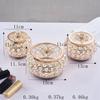 Luxury Crystal Glass Box with Lid Lipstick Jewelry Box Necklace Ring Storage Box Decorations Ornaments Home Decoration Ornaments