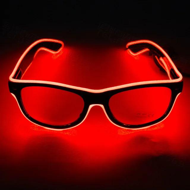 1PC Flashing EL Wire LED Light Up Party SunGlasses Led Glasses Luminous Party Decorative Lighting Classic Novelty Gift Bright