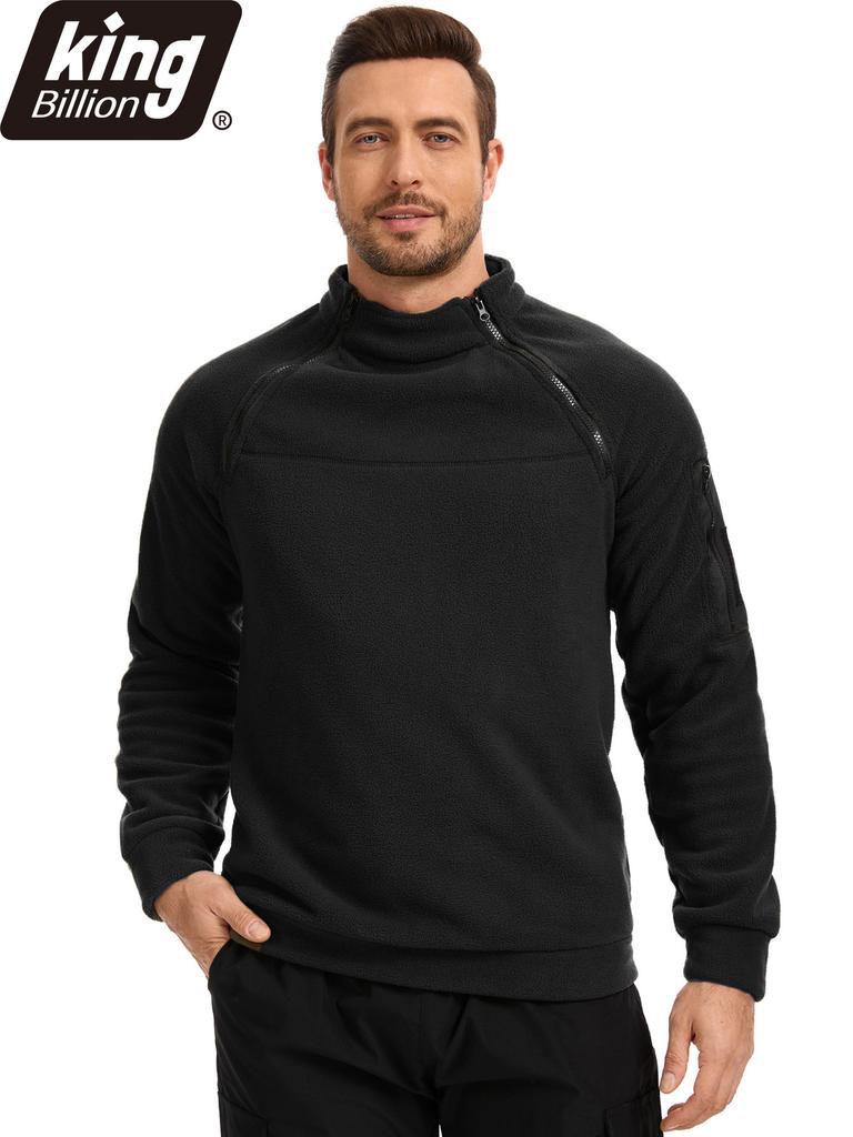 Pulover Tactic pentru Bărbați cu Gât Înalt - Toamnă Iarnă Căptușit cu Fleece Izolat Mânecă Lungă Moale Confortabil Durabil Hanorac Casual Zilnic pentru Bărbați