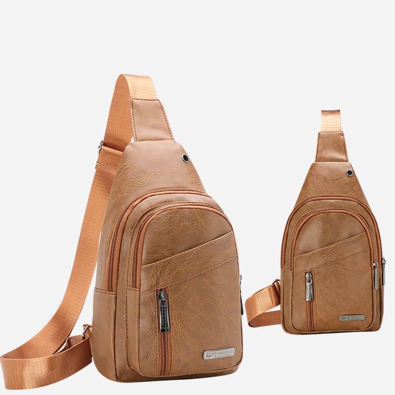 Men'S Crossbody Bags Men'S Chest Bag Designer Messenger Bag Leather Shoulder Bags Diagonal Package Large Capacity Bag For Travel