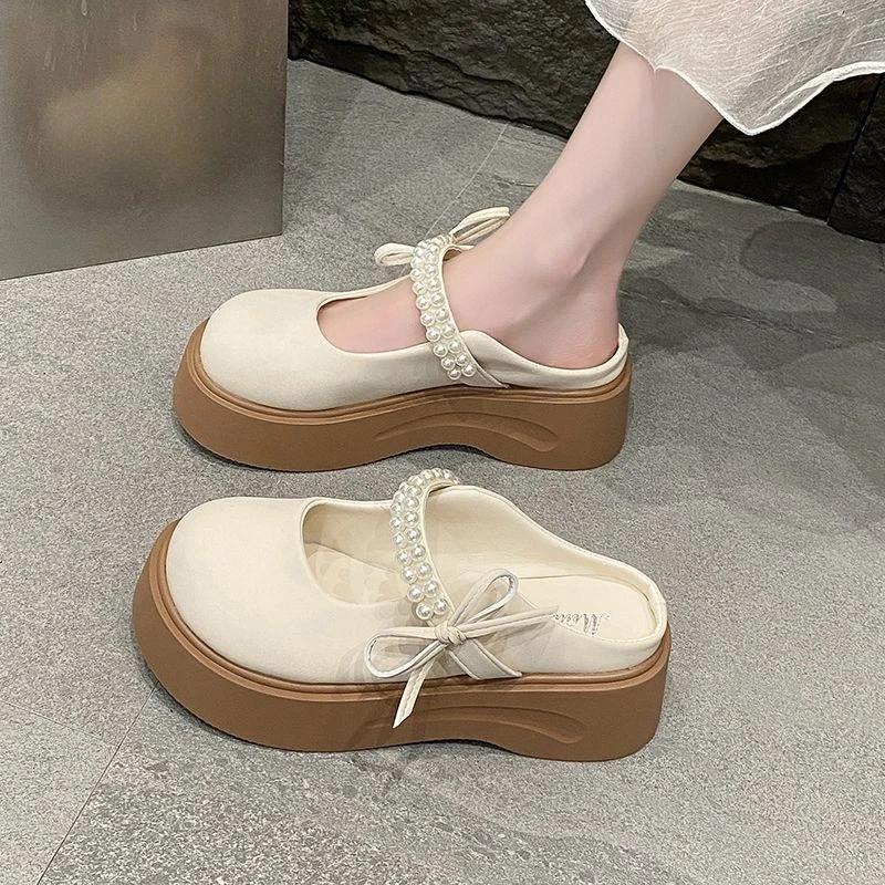 

Женская обувь Мягкие женские тапочки Жемчужные шлепанцы По акции Оптом Нескользящая летняя обувь Элегантные и модные сандалии 40