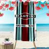 Martini Racing Print Beach Towel, Large Soft Quick Dry Towel for Beach Camping Swimming