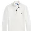Ralph Lauren Hoodie Solid Color Pony Logo Stand Collar Half Zipper Long Sleeved White Children's Style 323953023-003