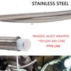 Universal 12" 24" 36" 48" 60" Turbo Oil Feed Line Kit Stainless steel Braided AN4 0+90 Degree PTFE Turbine Oil Feed Pipe