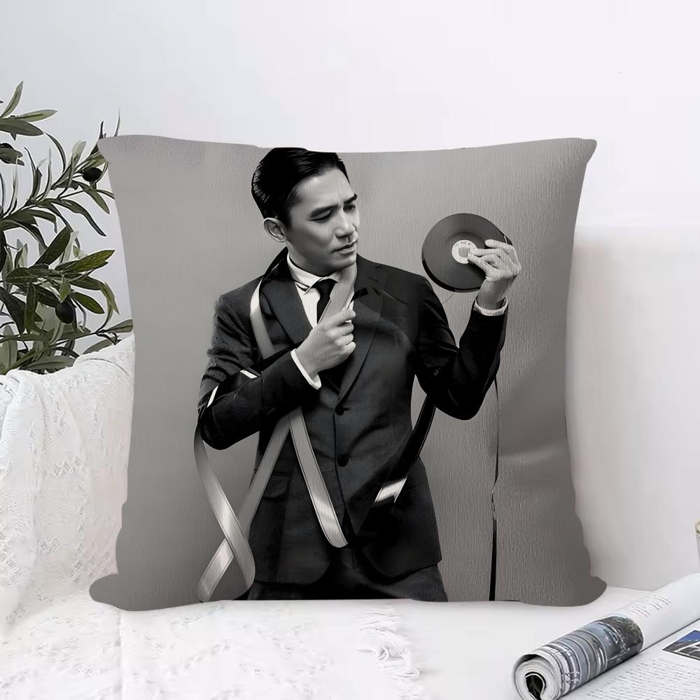 Tony Leung Chiuwai Cushion Cover Piece Short Plush Pillowcase Soft and Washable Mostly Used for Sofa Car