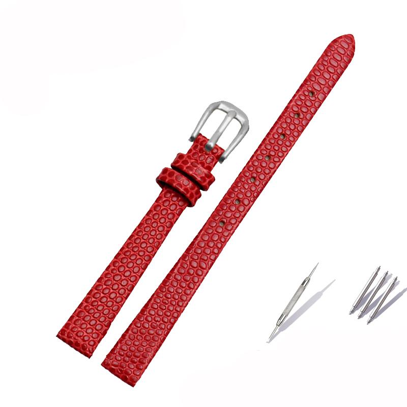 

Маленький розмір ремінець з коров ячої шкіри для AJIDOU Time Stamp Fossil Poly Time ремінець для годинника жіночий ланцюжок для годинника браслет 8 мм 10 мм 12 мм 14 мм 12mm