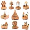 Carillon a Manovella Scatola Musicale in Legno Scatola Musicale Artigianato in Legno Regalo di Compleanno Retrò Accessori Decorativi per la Casa Vintage Regalo di San Valentino
