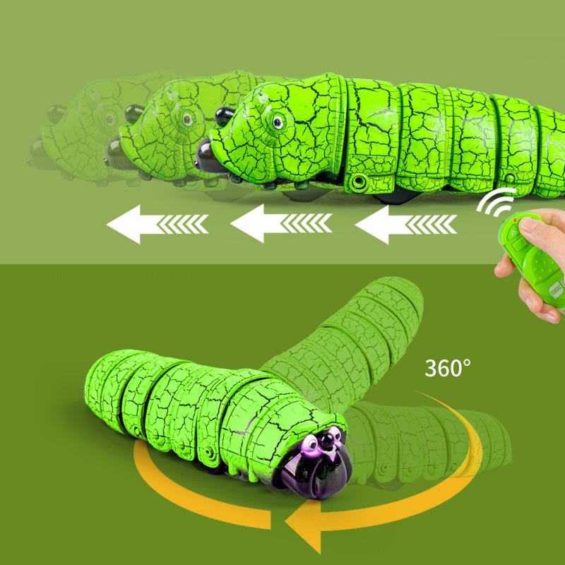 Remote Control Caterpillar Worm Mock Fake Insect Animal Toy RC Bug Prank Toy Novelty Electronic Pets Adults Party Toy Kids Gift