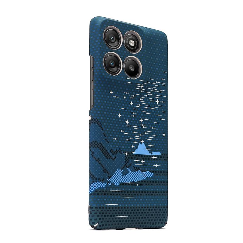 Case For Motorola Edge 60 Pro Moto Edge 60Pro For Magsafe Magnetic Carbon Fiber Striped Pattern PC Lightweight Hard Cover