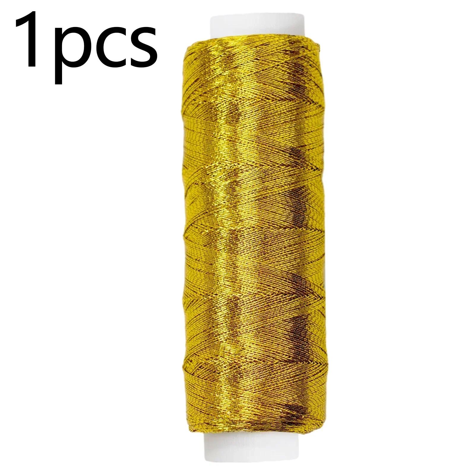 

200 Meters /roll Cross Stitch Thread Sewing Tools DIY Gold Silver Line String Bobbin Handmade Crafts Accessories золотой