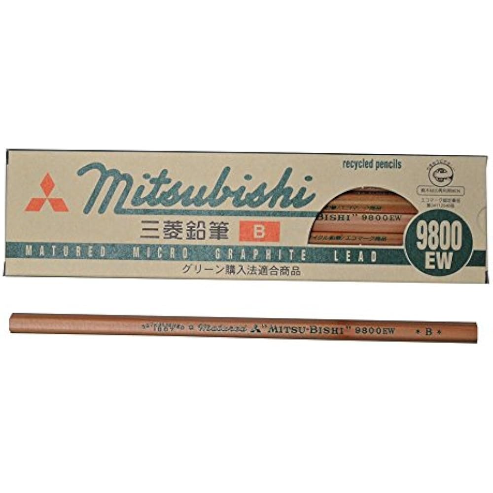 Mitsubishi Pencils Pencils Recycled Pencils 9800EW B 12 pack K9800EWB