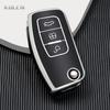 Tpu Car Flip Key Case Cover Shell For Ford Fiesta Focus 2 Mk2 Ecosport Kuga Escape Falcon B-Max C-Max Eco Sport Galaxy Mondeo