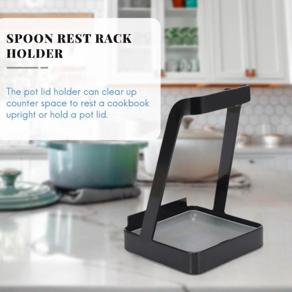 Tableware Storage Lid and Spoon Rest Holder Multi-Function Pot Lid Organizer Rack  Home