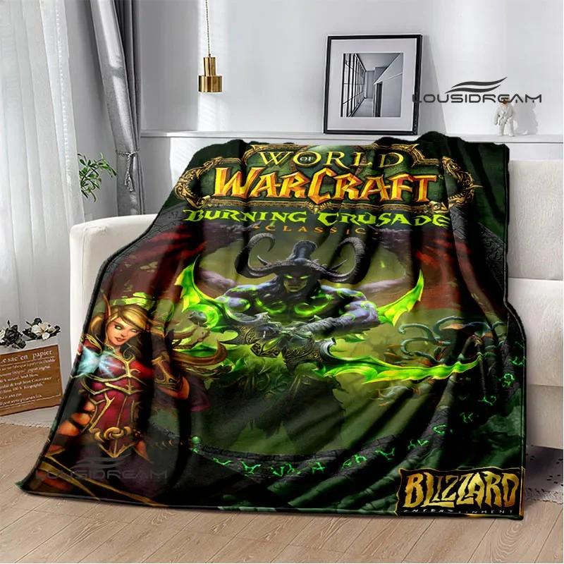 Game World of Warcraft Printed Blanket Kids Warm Blanket Flannel Soft and Comfortable Blanket Home travel blanket birthday gift