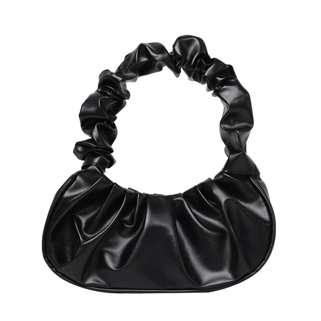 Bag Girl, Korean Version One Shoulder Dumpling Bag, French Bag, Fashionable Cloud Bag, Pleated Handbag, Armpit Bag