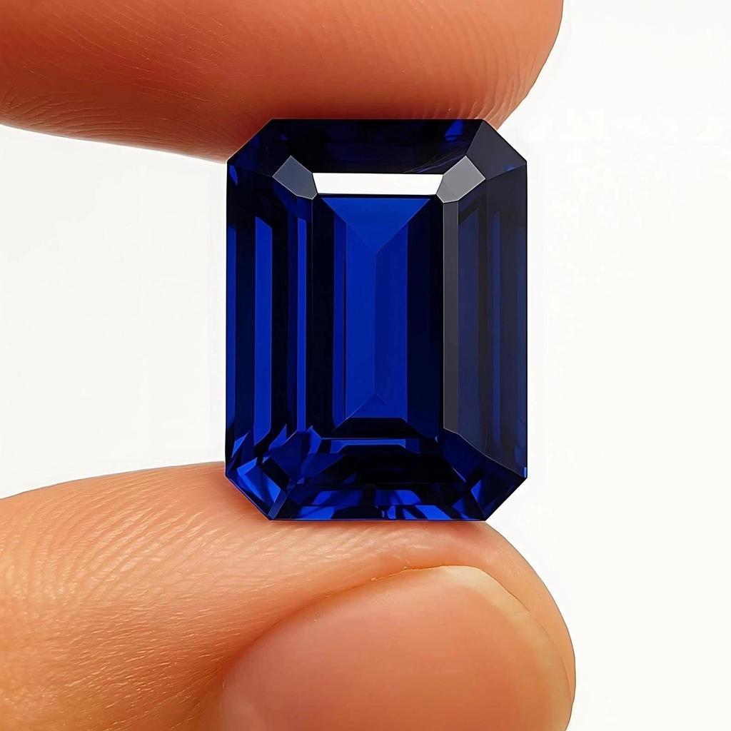 Natural Blue Sapphire Flawless 19 Ct Emerald Cut Certified Loose Gemstone