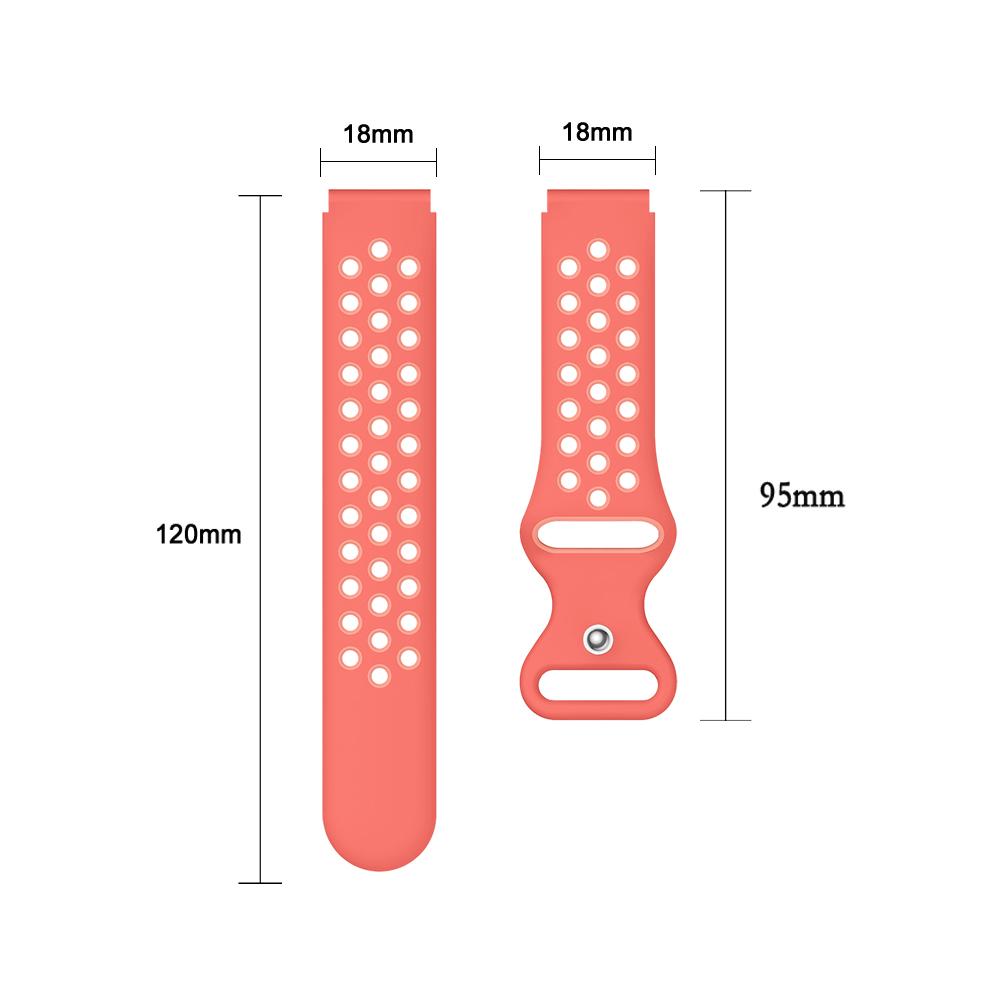 18mm Rubber Strap for Xiaomi Watch S4 41mm Sport Breathable Two-tone Round Hole Butterfly Buckle Band for Xiaomi Watch S4 41mm