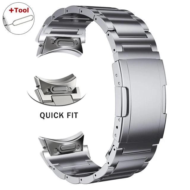 Men Titanium Strap for Samsung Galaxy Watch 8 7 6 5 4 FE 40mm44mm 8 Classic 46mm Band for Galaxy Watch Ultra 4/6 Classic 5 Pro