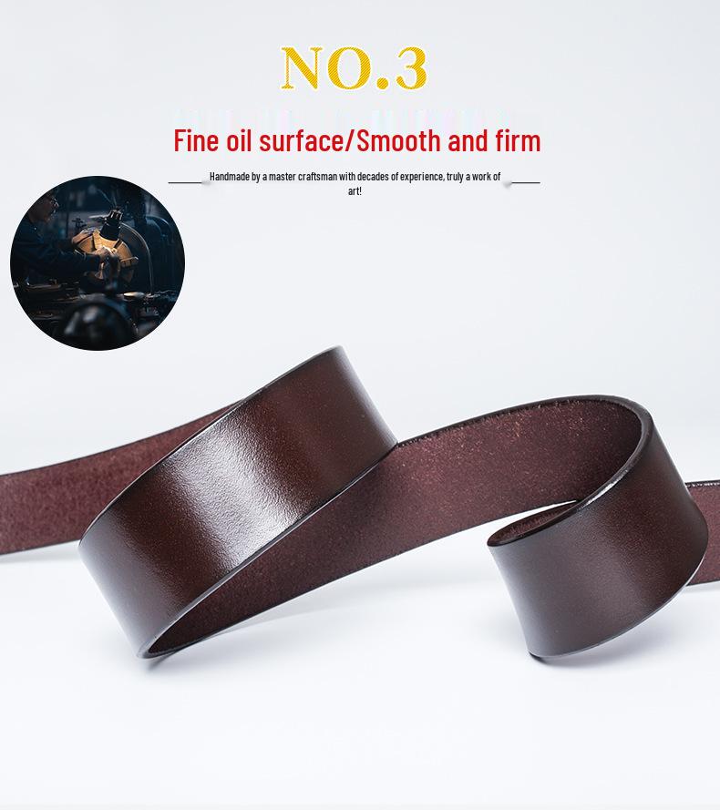 Lotte Jinsen Retro Leather Skull & Star Youth Belt, Trendy Fashion Cowhide Waistband