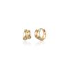 14k Aligned Duo Mini Single Ring Earrings (14k Gold) LFE46