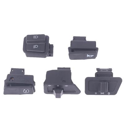 5 X Interruptor de Partida de Motocicleta Buzina Luz Seta Farol Alto Baixo Botão Conectores de Interruptor Para Acessórios de Scooter Ciclomotor