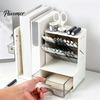 Multipurpose Art Supply Organizer Pen with Retractable Bookends And Pegboard, Multi-Functional Angled Makeup Adjustable for Book Brush Holder, Compact