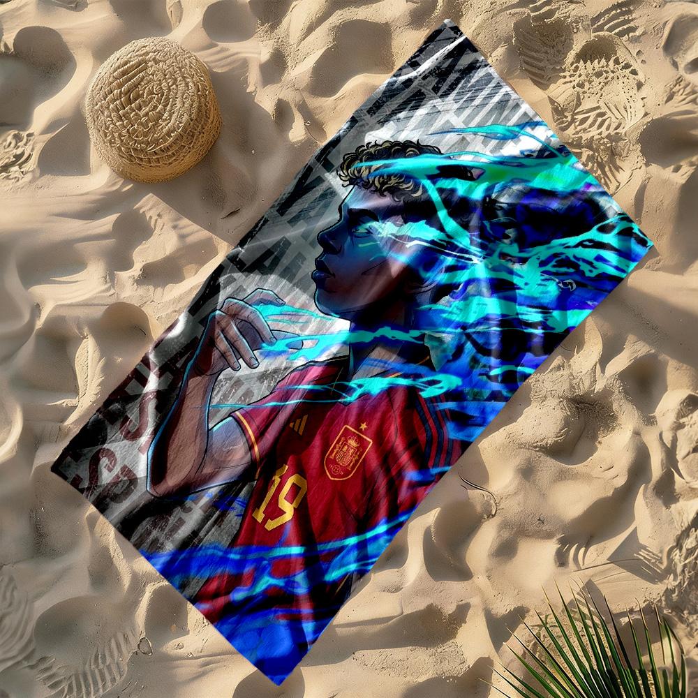 Lamine Yamal Football Poster Beach Towel Soft Durable Quick-Dry Comfortable Lightweight