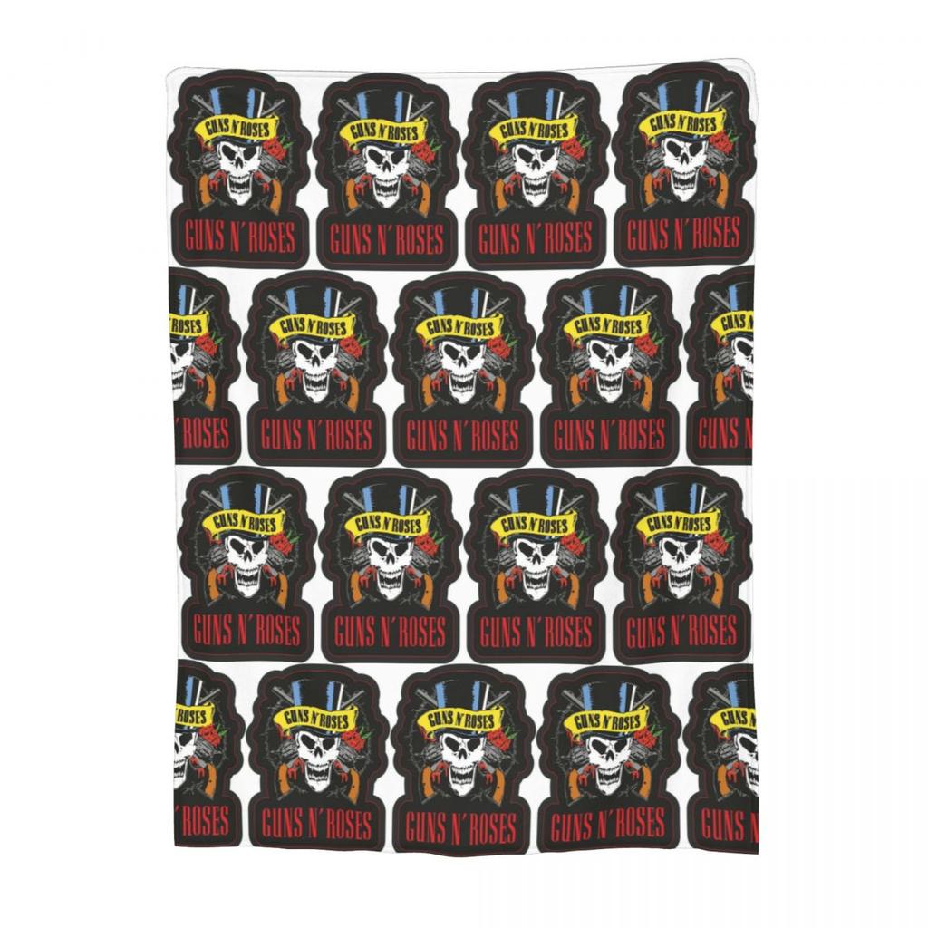 Guns N Roses Blanket Fleece Sofa Throw Blanket Warm for Couch Bedding Travel Throws Bedspread Quilt
