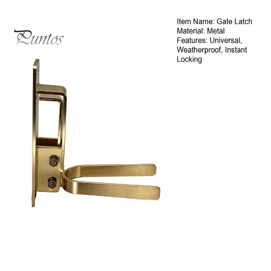 Fast Gate Latch Instant Locking Heavy-Duty One-Hand Easy Install Secure Wood on Metal Pipe Gates Automatic Spring Lock for Farm Ranch Backyard Open