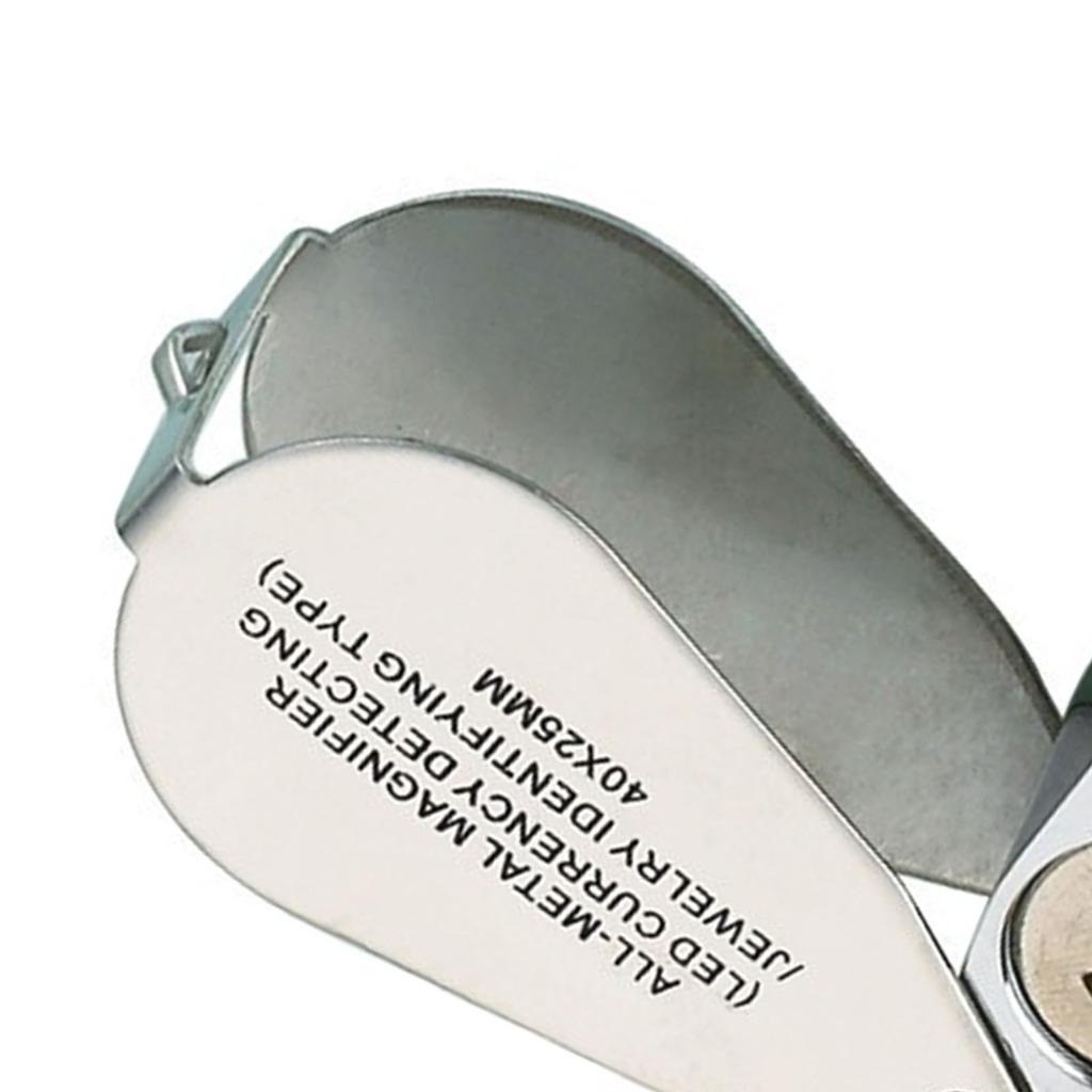 40X Mini Jewelry Magnifying Glass with LED Money Checking Light Handheld Identification Jewelry Appraisal Loupe