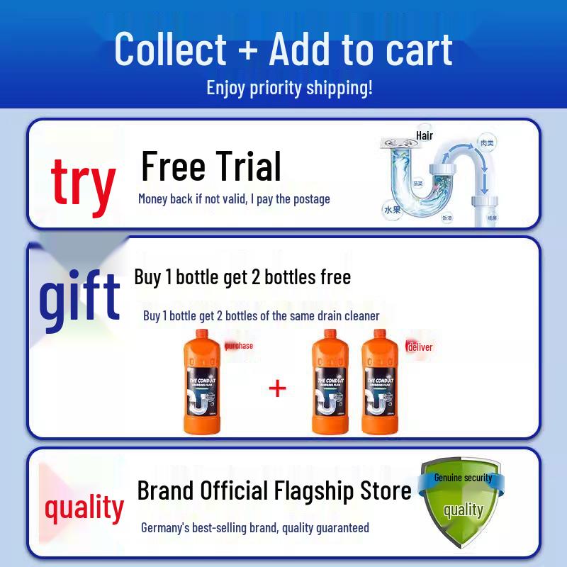 Powerful Drain Unblocker: Dissolves Clogs & Deodorizes Toilets and Kitchen Drains